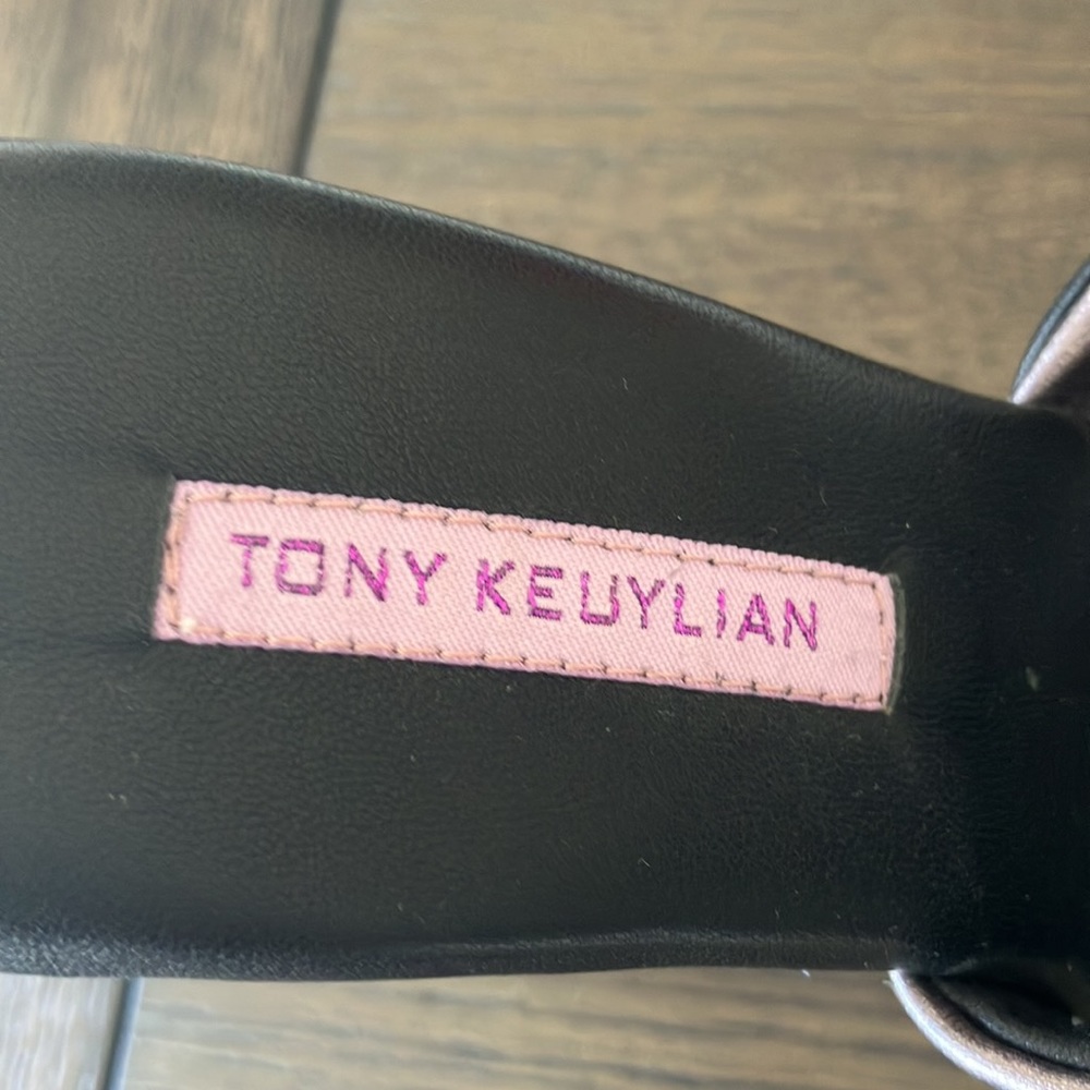 Tony Keuylian Retro hot LA Glam Heels Retro Trendy Bling Platform Sz 6 narrow - Picture 3 of 17